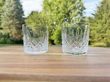 WATERFORD Crystal LISMORE Old Fashioned Rocks Glass 3-3/8” Tall ~ Set Of 2 picture