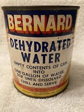 Vintage Bernard Dehydrated Water Can - Gag Gift Joke Metal Container Dry Empty picture