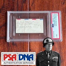 GEORGE S. PATTON AUTOGRAPH Cut Signature Signed U.S. Army General * PSA/DNA NM 7 picture
