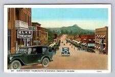 Prescott AZ-Arizona, Gurley Street, Elks Theatre, Drugstore Vintage Postcard picture