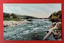 Head Tide, Maine Grand Lake Stream Rapids Bridge 1900s Antique Postcard D99 picture