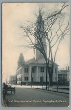 First Congregational Church Springfield Mass Divided Back Vintage Postcard c1910 picture
