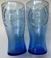 Vintage 1961 McDonalds Blue Drinking Glasses Set Of 2 picture