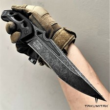 Takumitak 10" Full Tang Knife D2 Steel Molle Kydex Sheath Survival Knife picture