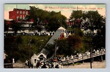 St Joseph MI-Michigan, The Whitcomb & Lake View Hotels, Vintage Postcard picture