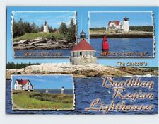 Postcard Boothbay Harbor Region Lighthouse Maine USA picture