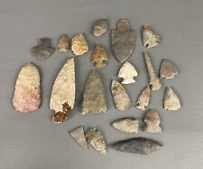 Lot Of 20 Authentic Native American Arrowheads 1”-4.75” picture