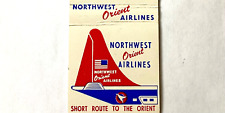 1940’S NORTHWEST ORIENT AIRLINES “SHORT ROUTE TO THE ORIENT” MATCHBOOK COVER picture