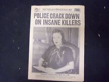 1938 FEB 20 NEW YORK SUNDAY MIRROR- POLICE CRACKDOWN ON INSANE KILLERS - NP 2255 picture
