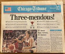 1993 Chicago Tribune Full Newspaper Bulls June 21, 1993 Three-Mendous picture