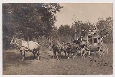 RPPC Gelatin Silver Photo 100 yr old Stagecoach Bennington, Vermont 1911 picture