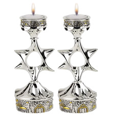 Candlesticks in the design of the walls of Jerusalem the Star of David ISRAEL picture