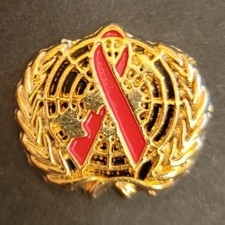 UNAIDS Joint United Nations Programme on HIV/AIDS Awareness Vintage Lapel Pin picture