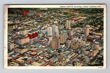 Houston TX-Texas, Aerial View, Antique, Vintage c1935 Postcard picture