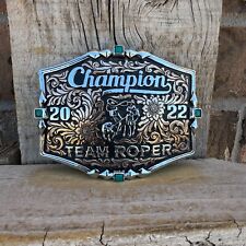 Trophy Rodeo Champion Belt Buckle Team Roping Champion 2022 TEAM ROPER picture