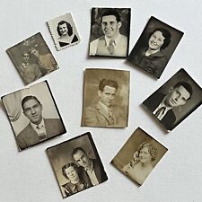 Antique/Vintage Photo Booth Photograph Lot Beautiful Women & Handsome Men picture