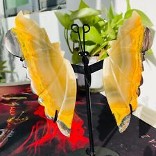 265g High Grade Rare Bumblebee Wings Jasper Volcanic Rock Crystal Metal Support picture