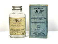 Vintage Tabloid FERAD Bottle Burroughs Wellcome New York USA picture