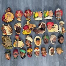 Bossons Chalkware Heads Plaques Wall Hanging Vintage Art - Various Selection picture