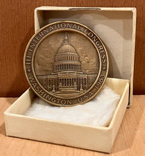 Internartional Plastic Surgery 1963 Congress Commemorative Medal w/ Box picture