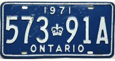 *BARGAIN BIN*  1971 Ontario License Plate #573-91A picture