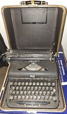 Vintage 1943 Royal Quiet De Luxe Portable Typewriter w Case Working Made In USA picture