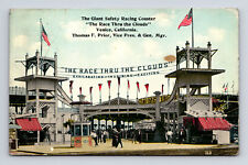 1913 Race Thru the Clouds Roller Coaster Venice CA California Postcard picture