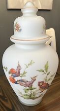 Vintage Norlean Hand Painted Frosted Ginger Jar Made In Italy Stunning 16” picture