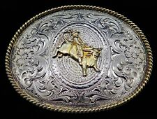 Rodeo Cowboy Bull Rider RA Guthrie Handmade Belt Buckle picture