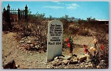 Tombstone Arizona Ar Boothill Graveyard Graves Of Dowd Samples Howard Postcard picture