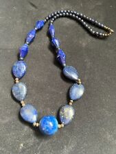 VTG Roman Ancient Afghan Pure lapis lazuli Antique Strand Bead Value Necklace picture