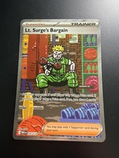 Lt. Surge’s Bargain 185/132 Special Illustration Rare SIR Mega Evolution Pokémon picture