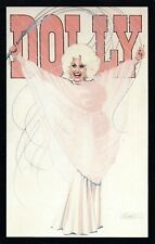 Illustration of Dolly Parton by Wells Moore for Stagelight Cosmetics NY Postcard picture
