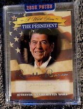 2020 POTUS WORD FROM THE PRESIDENT * RONALD REAGAN * AUTHENTIC HANDWRITTEN WORD picture