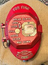 Vintage Red ADT  Fire Alarm Box Pull Break Glass 1959 picture