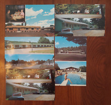 5 vintage postcards lot (mid 1900's); Maine small town hotels 1950s-60s picture