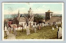 Plymouth MA, Old Burial Hill, Massachusetts c1914 Vintage Postcard picture