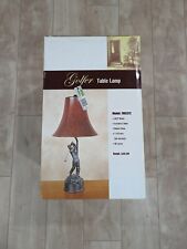 Vintage Leatherette Shade Golf Swing Desk Table Lamp NEW NIB  picture
