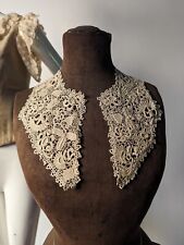 EXCEPTIONAL VICTORIAN HAND MADE IRISH CROCHET LACE COLLAR FOR DRESS picture