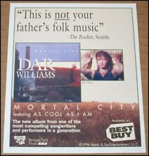 1996 Dar Williams Mortal City Print Ad Album Advertisement Clipping 4.5