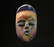 African Mask Tribal Face Lega Mask Face Lines Congo Wall Hanging-G2090 picture