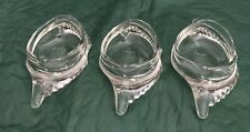 VTG Set of 3 Glassbake Crab Deviled Imperial Baking Dishes Clear Used picture