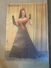 LILY PONS original color portrait SUNDAY NEWS 11/26/44 HOLLYWOOD GOLDEN AGE picture