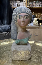 Rare Ancient Pharaonic Antiquities Bust of Egyptian Priestess Queen Meritamun BC picture