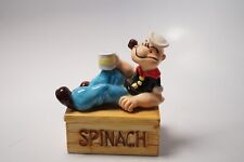 VINTAGE 1980 Popeye the Sailor Man Jewelry Trinket Ceramic Box Spinach RARE 4.5