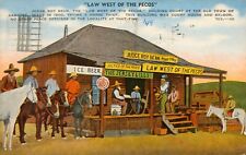 1949 Vintage Postcard TEXAS Judge Roy Bean LAW WEST OF THE PECOS Justice Peace picture