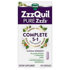 ZzzQuil Pure Zzzs Complete Sleep, Melatonin 10mg, L-Theanine, GABA, with... picture