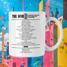 The Who Southampton March 14, 1981 Replica Setlist Mug picture