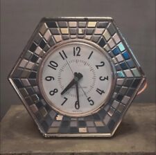 Vintage GE General Electric Model 2118 A Wall Clock Mosaic Art Deco Style WORKS picture