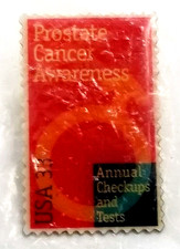 1999 USPS Prostate Cancer Awareness 33¢ Stamp Lapel Pin Men’s Health Postal VTG picture